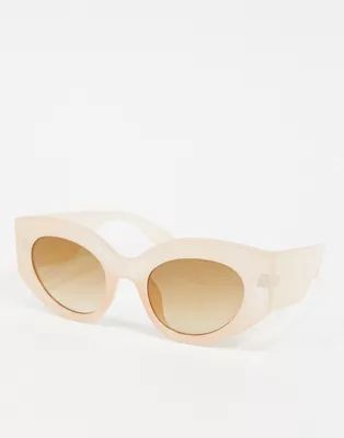 AJ Morgan retro oval cat's-eye sunglasses in pink | ASOS (Global)