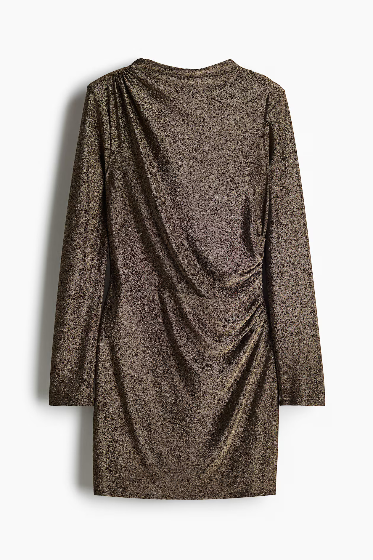 Shoulder-pad mini dress - Dark khaki green - Ladies | H&M GB | H&M (UK, MY, IN, SG, PH, TW, HK)