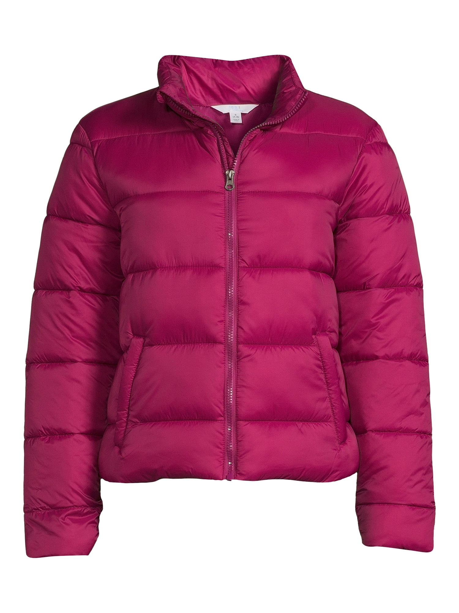 Time and Tru Women's and Plus Puffer Jacket - Walmart.com | Walmart (US)