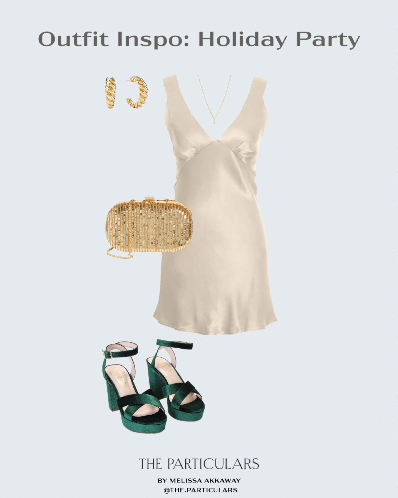 Holiday party outfit inspo! 

Christmas party outfit, party look, fancy outfit, holiday look, holiday inspo, holiday season, date night outfit, gold accessories, simple outfit, short dress outfit, green accessories

#LTKHoliday #LTKSeasonal #LTKstyletip