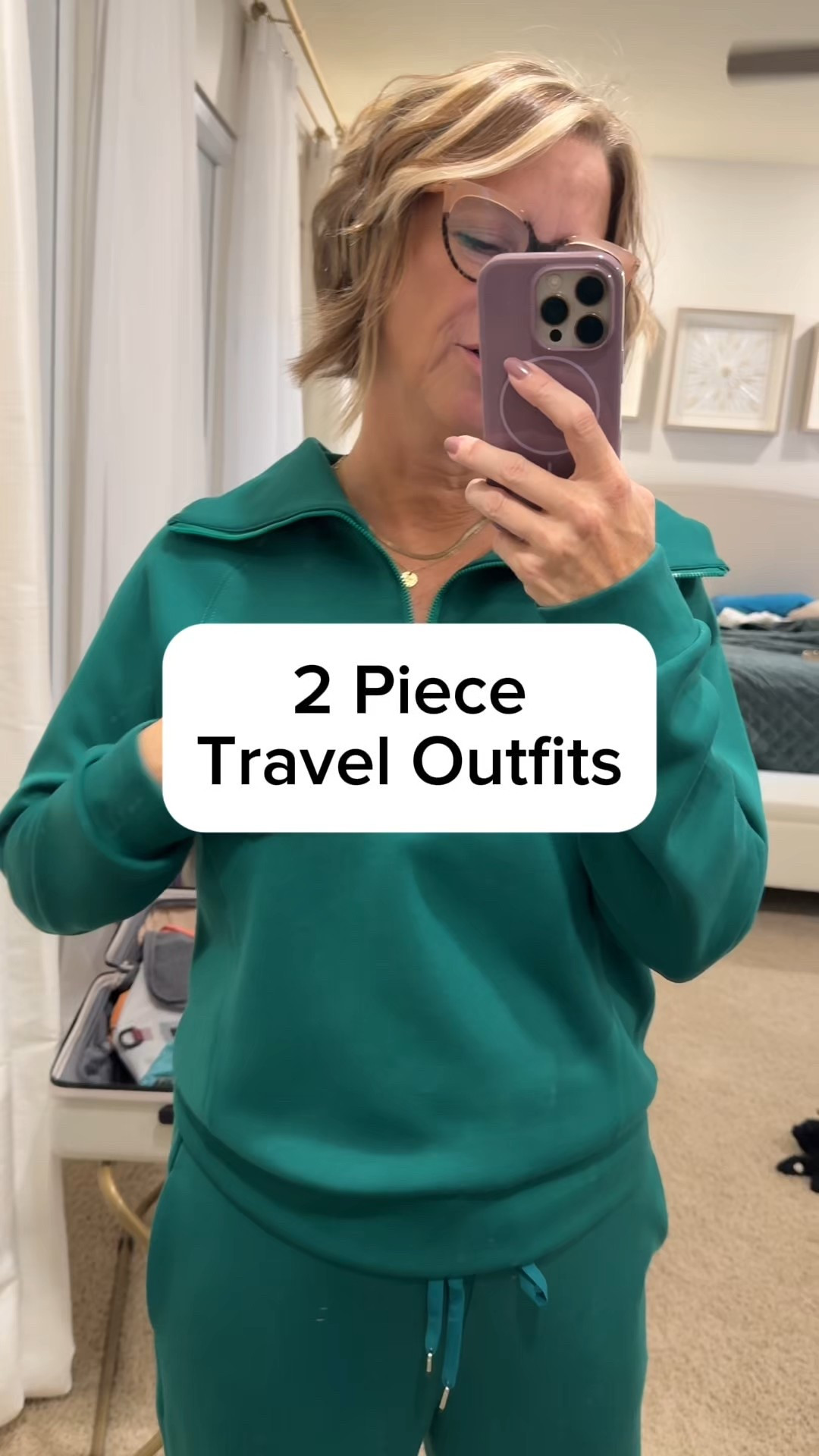 ✈️ Two-Piece Lounge Sets for Travel 💙
Number one 2 piece set sits on my waist with an elastic waistband comfortable for flying. The pants are long enough on me but not too long for the airplane lavatory. I am over 50, size 10, wearing a Medium in all of these outfits.
Number 2 travel set is luxuriously soft. The tummy flap skims your tummy!
The third 2 piece set is for hanging out with family. The shorts are long enough for sitting modestly on the floor playing games. Such soft fabric that feels like lounge wear but has a sweater type fabric too.
Travel tip: even if your ties have metal on them, they do not make the alarm go off in airport security.
👨🏼‍✈️I’m a Houston pilot wife sharing tips to help you “travel the globe without a worry in the world” on YTube and IG. 
over 40 fashion, #traveloutfits travel style, midlife, 

#LTKTall #LTKOver40 #LTKTravel