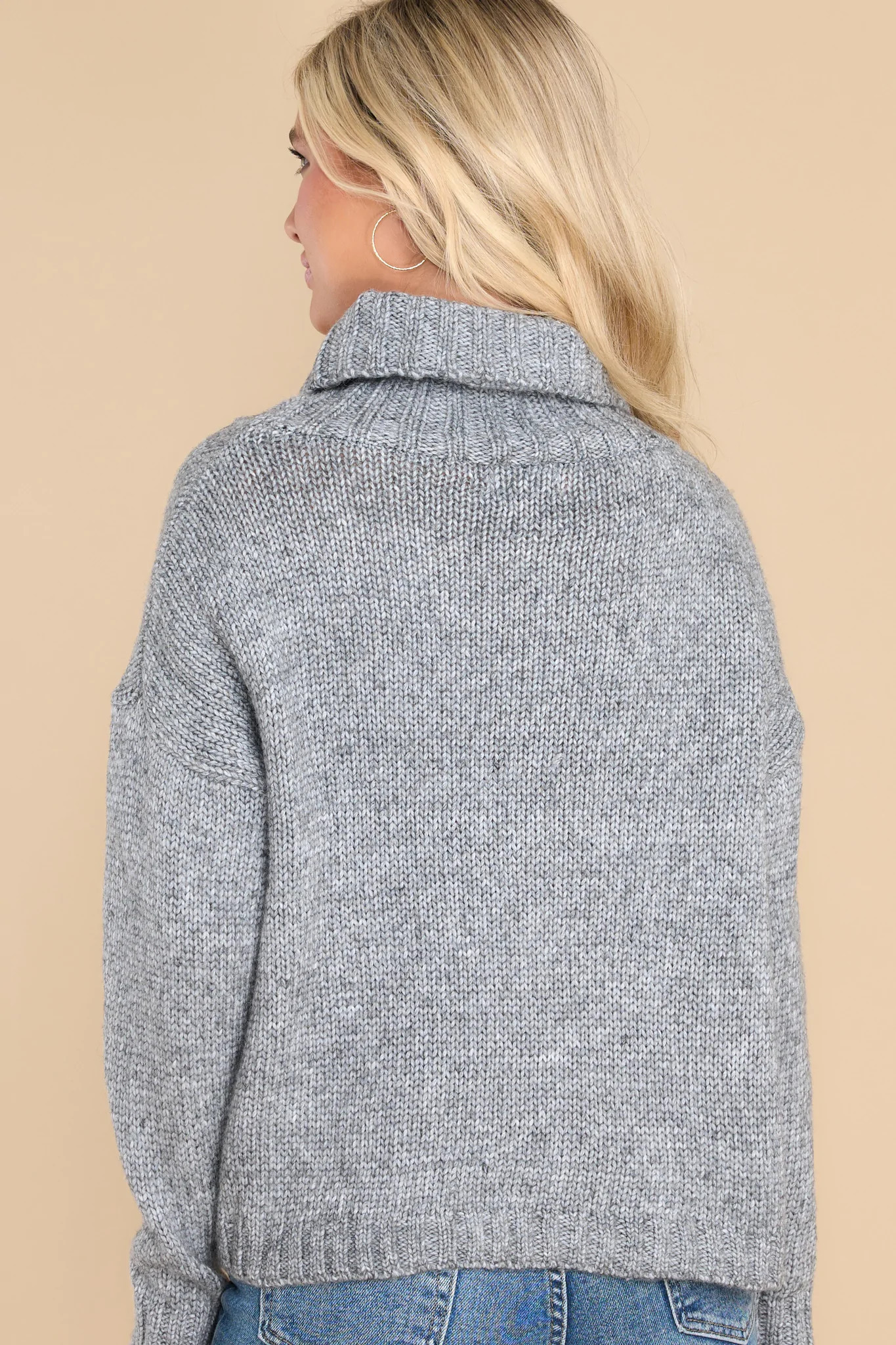 Tuck It In Grey Sweater | Red Dress 