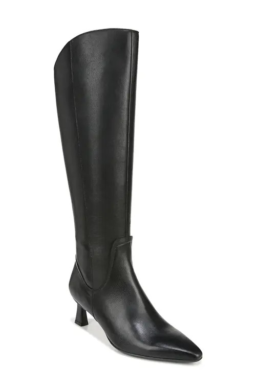 Naturalizer Deesha Knee High Boot in Black Leather at Nordstrom, Size 8.5 Narrow Calf | Nordstrom