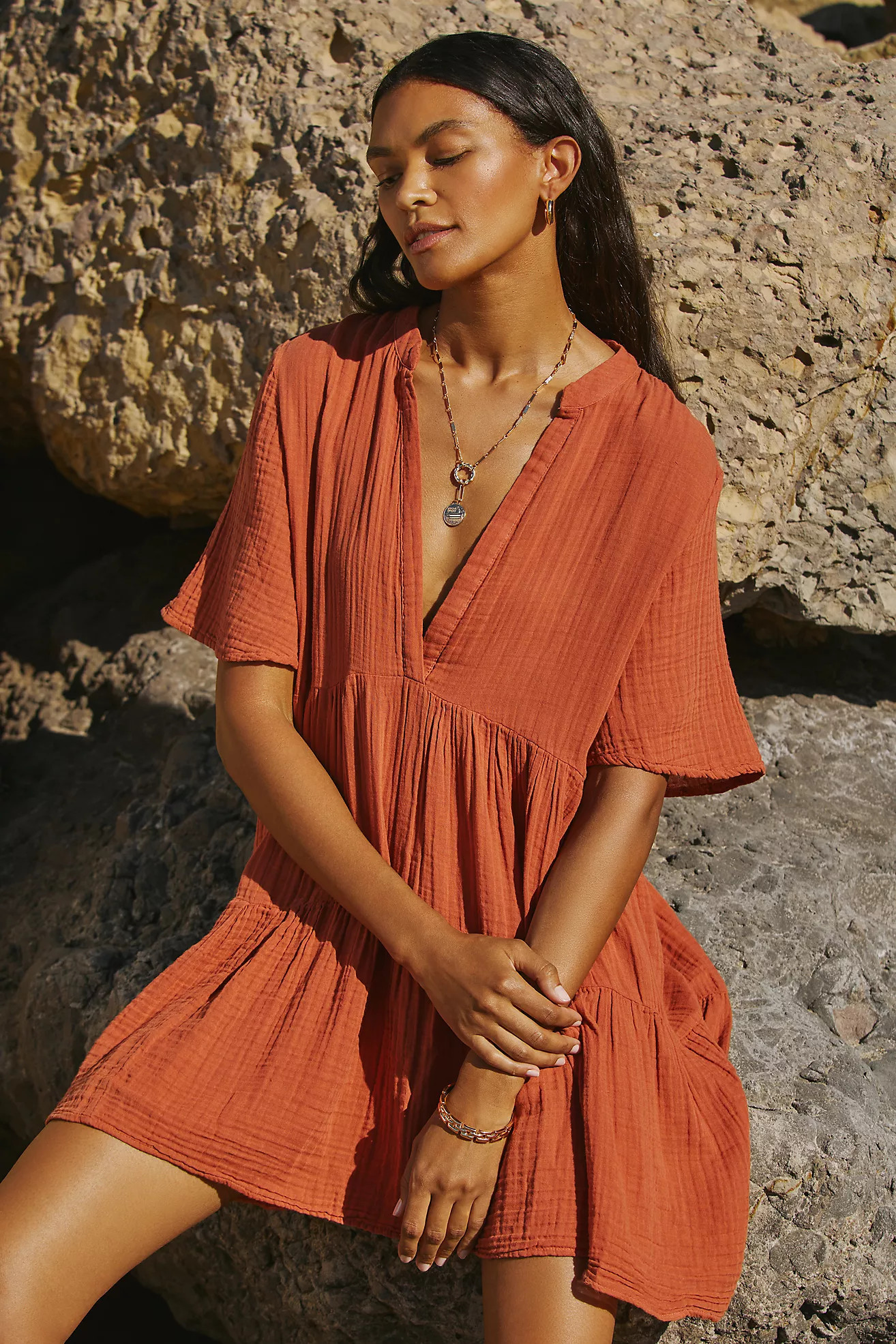 The Kallie Flowy Tunic Dress | Anthropologie (US)