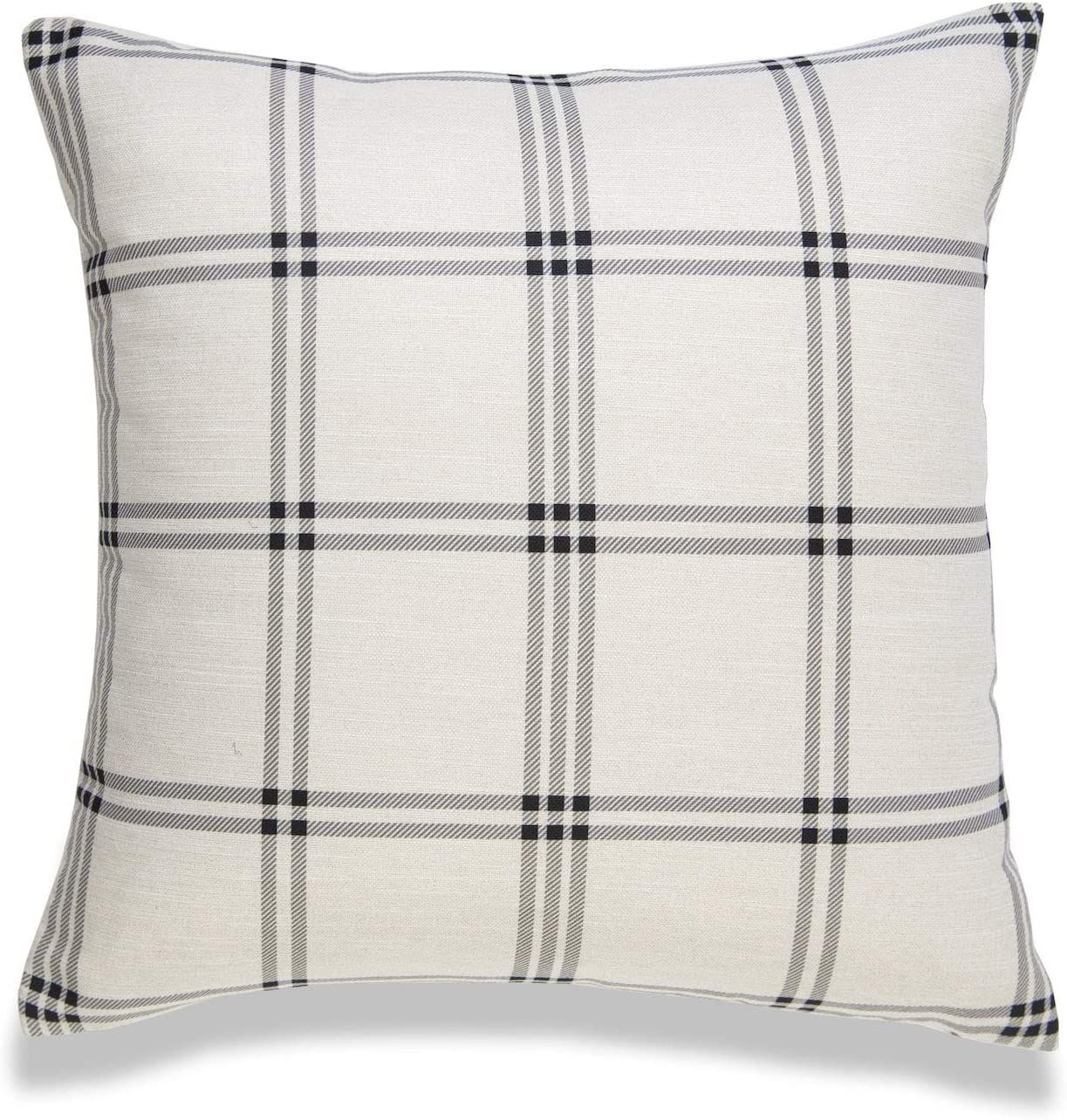 Modern Boho Pillow Cover, Gray, Plaid, 20" x20" | Amazon (US)