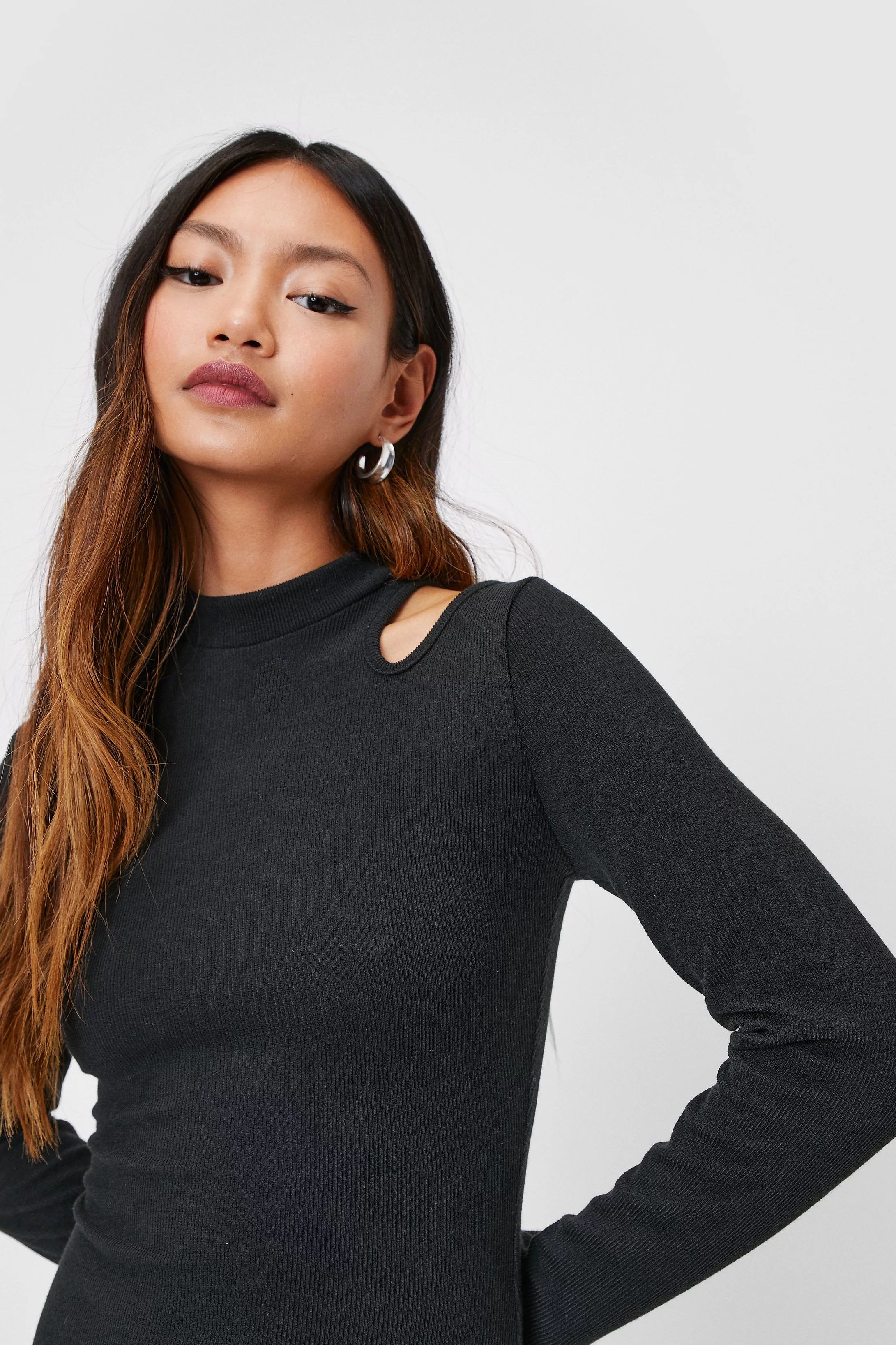 Petite Recycled Cut Out Mini Dress | Nasty Gal (US)