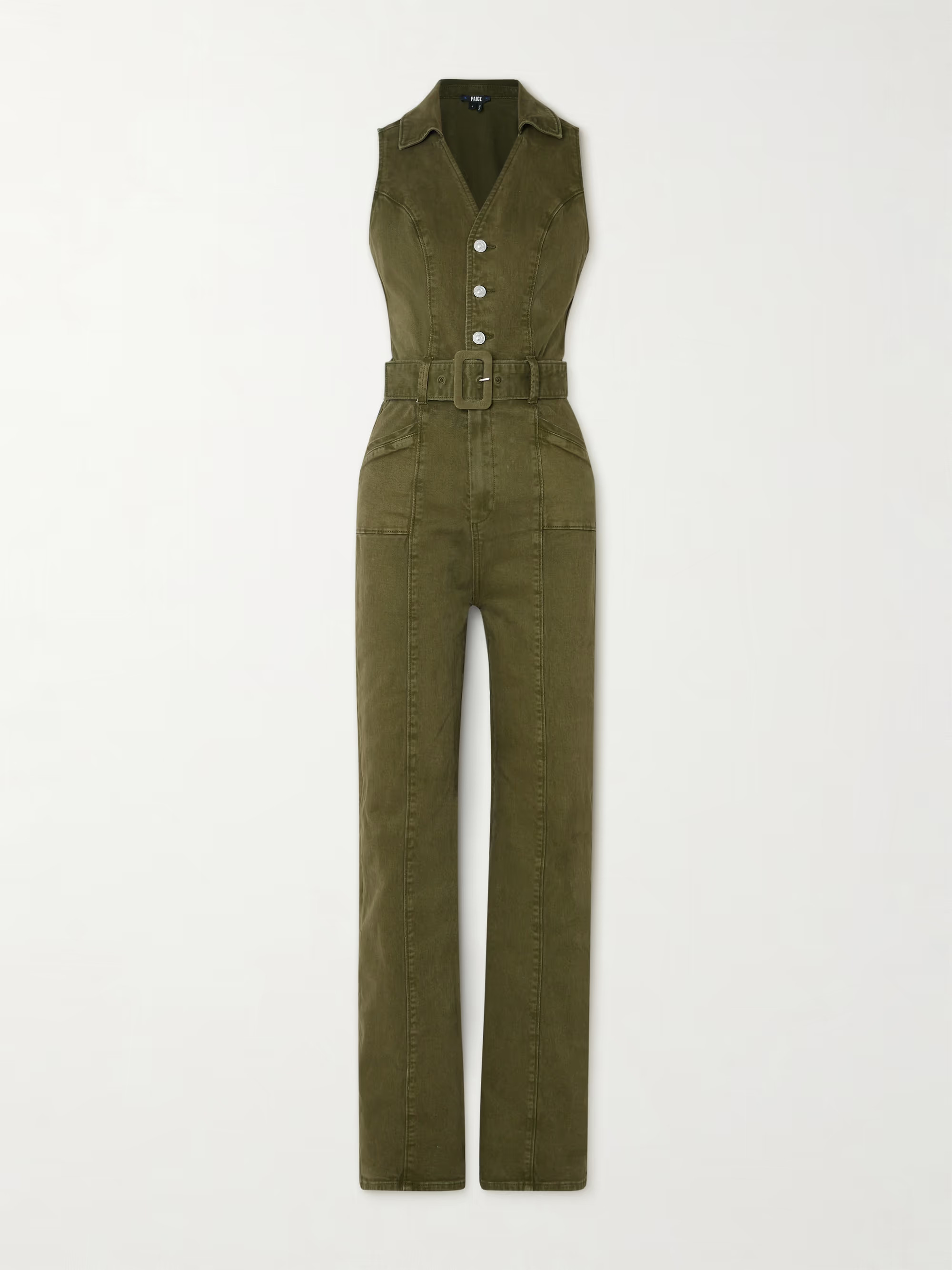 Sasha belted denim jumpsuit | NET-A-PORTER (US)