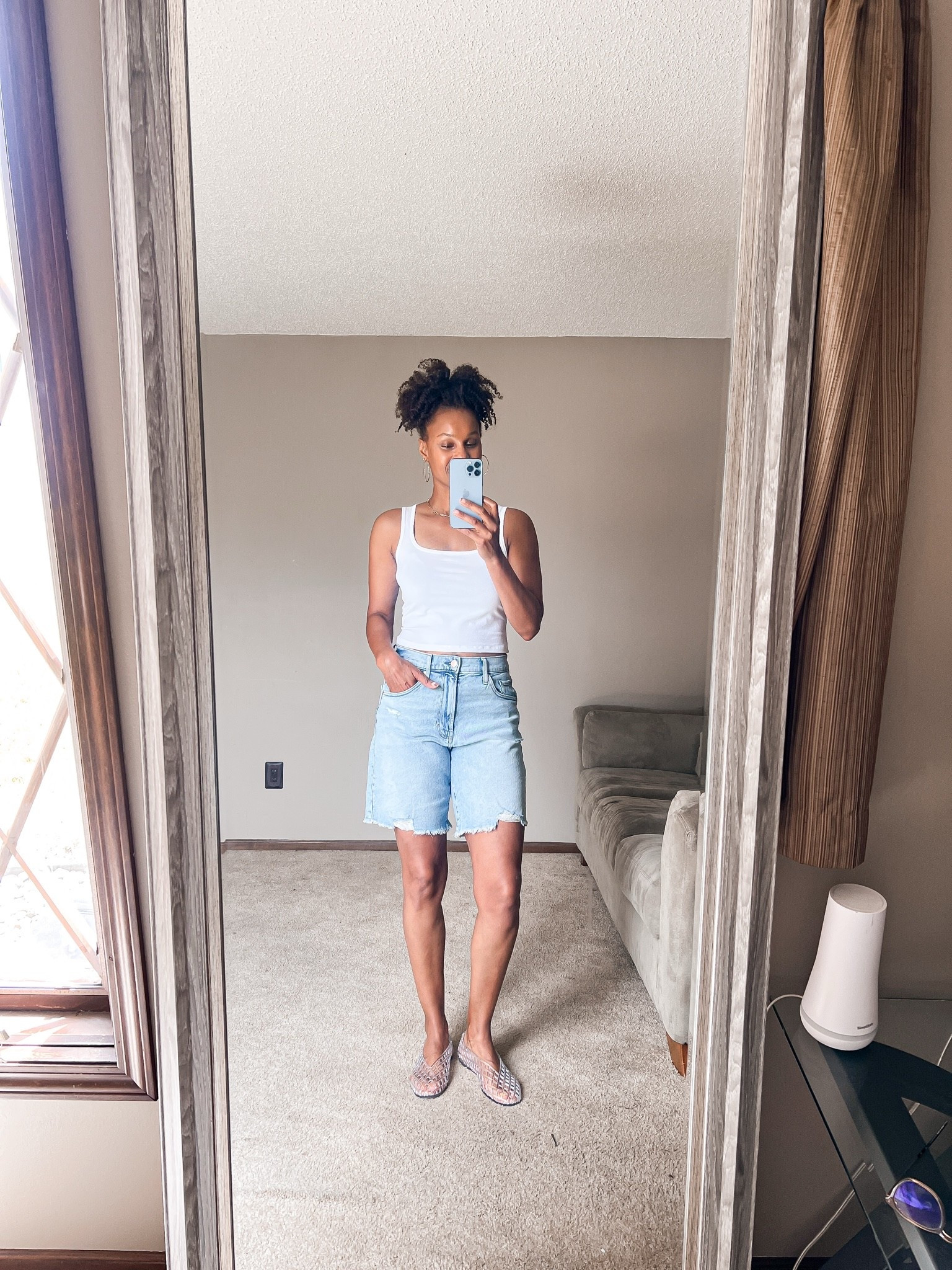 My favorite bermudas this season and this simple cropped top that allows me to have a cropped look without doing too much at this stage of life.

#LTKootd #LTKOver40 #LTKTall