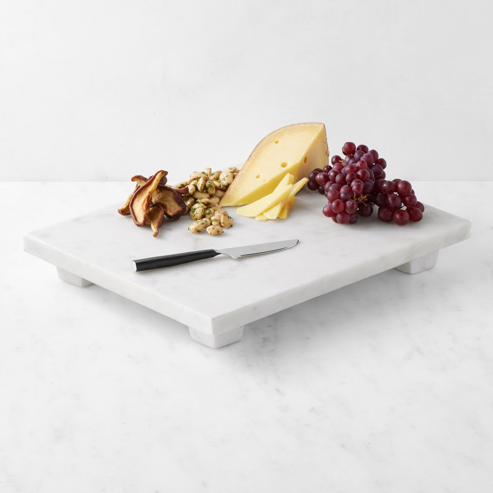Large Marble Pedestal with Cheese Knives Set of 3 | Williams-Sonoma
