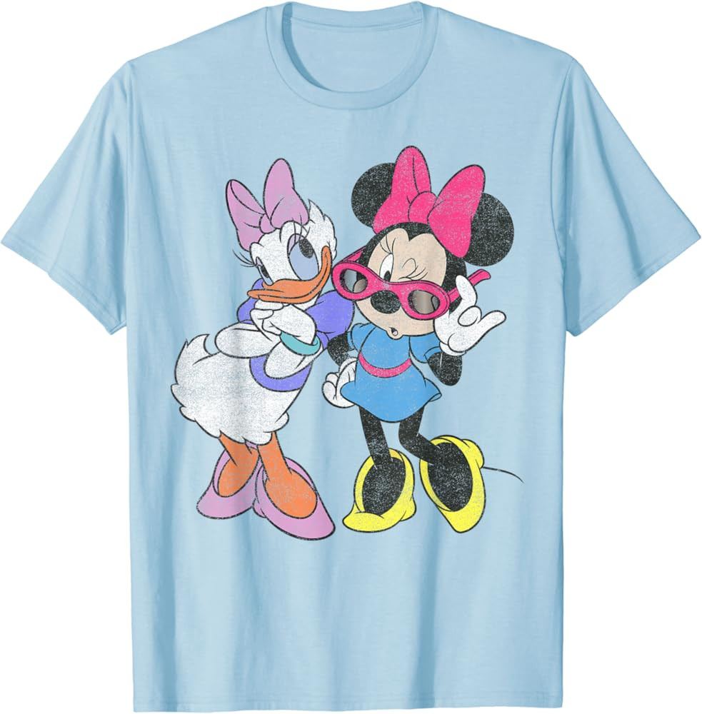 Disney Mickey And Friends Daisy & Minnie Fashion Short Sleeve T-Shirt | Amazon (US)