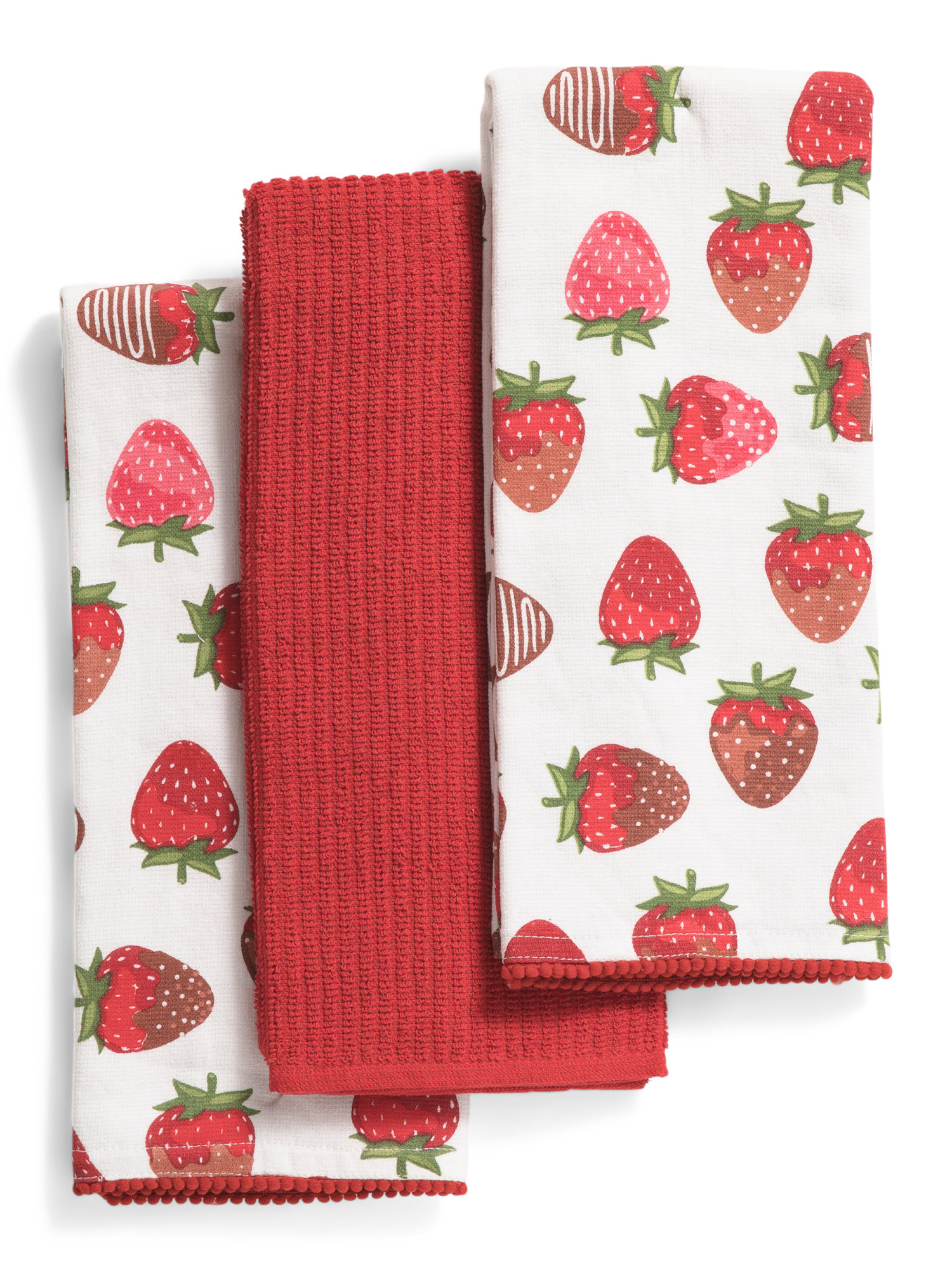 Set Of 3 Chocolate Strawberry Kitchen Towels | Kitchen & Dining Room | Marshalls | Marshalls