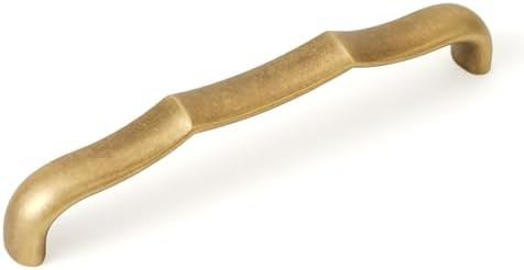 5 Pack Solid Brass Cabinet Pulls 5 Inch Hole Center Drawer Pulls Unique Cabinet Handles Brass Cab... | Amazon (US)