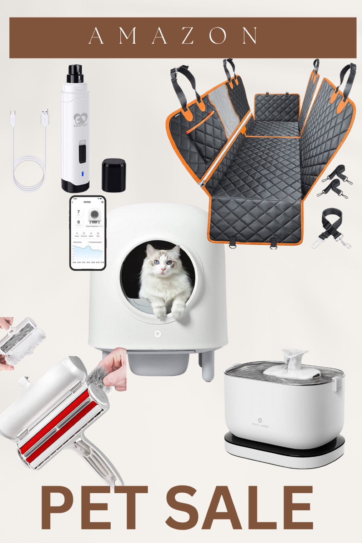 Pet Supplies Sale at Amazon. 🐾
Car seat protector w/seat belts
Pet hair roller
Self cleaning litter box
Automatic water bowl
Pet mail grinder
Dog bowl 

#LTKFind #LTKsalealert #LTKhome