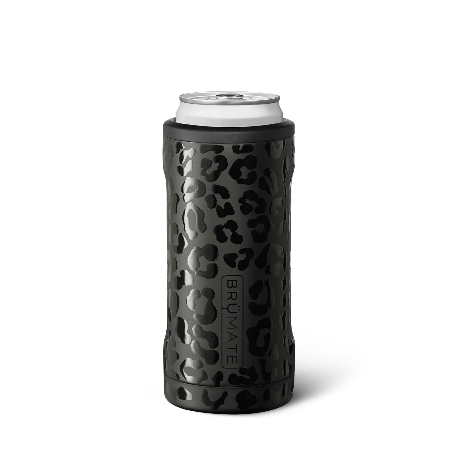 Hopsulator Slim Can Cooler (12oz) - Onyx Leopard | BruMate