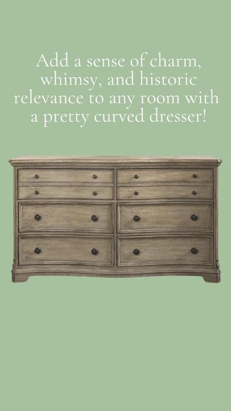 A curved dresser fits in beautifully to homes with traditional interiors, as well as farmhouse, cottage and French country styles as well.

#LTKSaleAlert #LTKHome #LTKStyleTip
