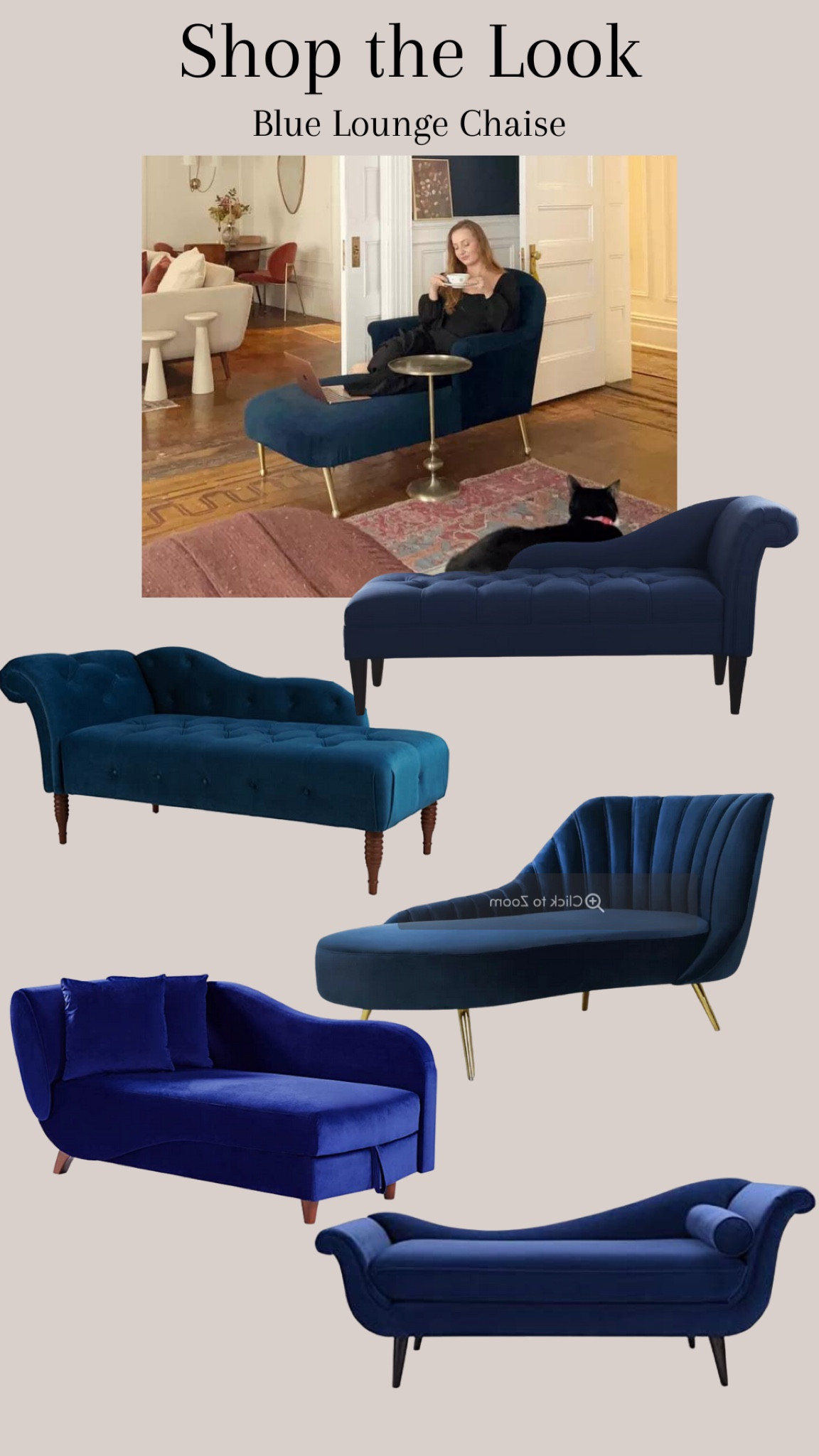 Blue Lounge Chaise

#LTKstyletip #LTKFind #LTKhome