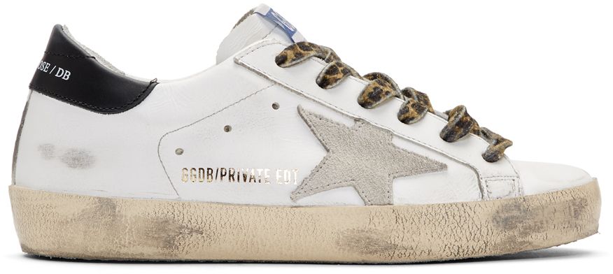 SSENSE Exclusive White Leopard Superstar Sneakers | SSENSE