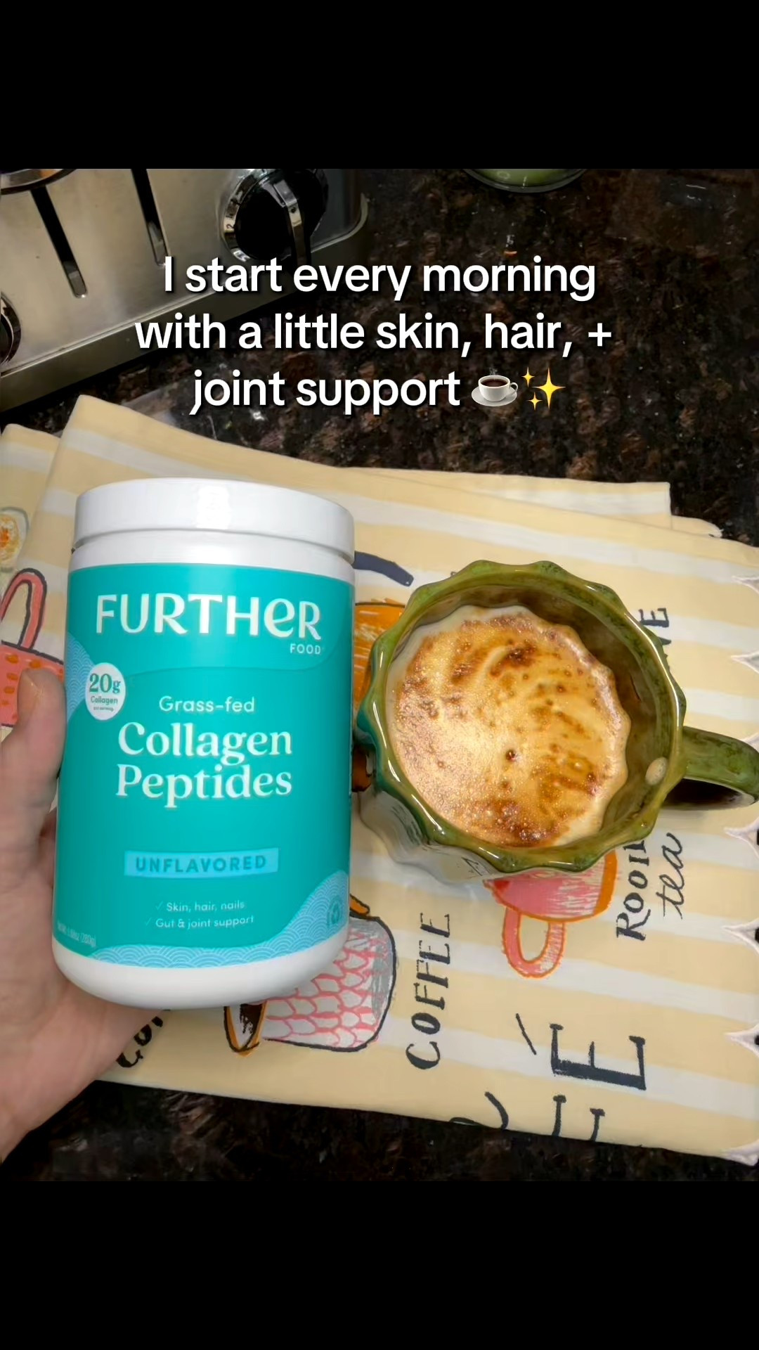✨ Morning ritual made simple ☕️ I add Further Food Collagen Peptides (unflavored + completely tasteless!) to my coffee every day for a little boost for skin, hair, nails, gut + joint support. Both the Grass-Fed Collagen and Marine Collagen dissolve perfectly and are available now at Target! 💚

💬 Tap below to shop + save your favorites!
#FurtherFood #TargetFinds #LTKWellness #CollagenRoutine #MorningRitual #LTKCreator #ad
