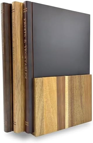 The Cutting Board Library | 100% Acacia Wood | Set of 3 Decorative Kitchen Boards with Wooden Sta... | Amazon (US)
