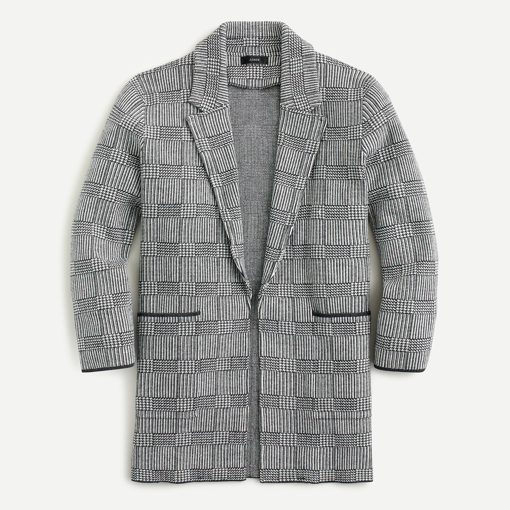Sophie open-front sweater-blazer in glen plaid | J. Crew US