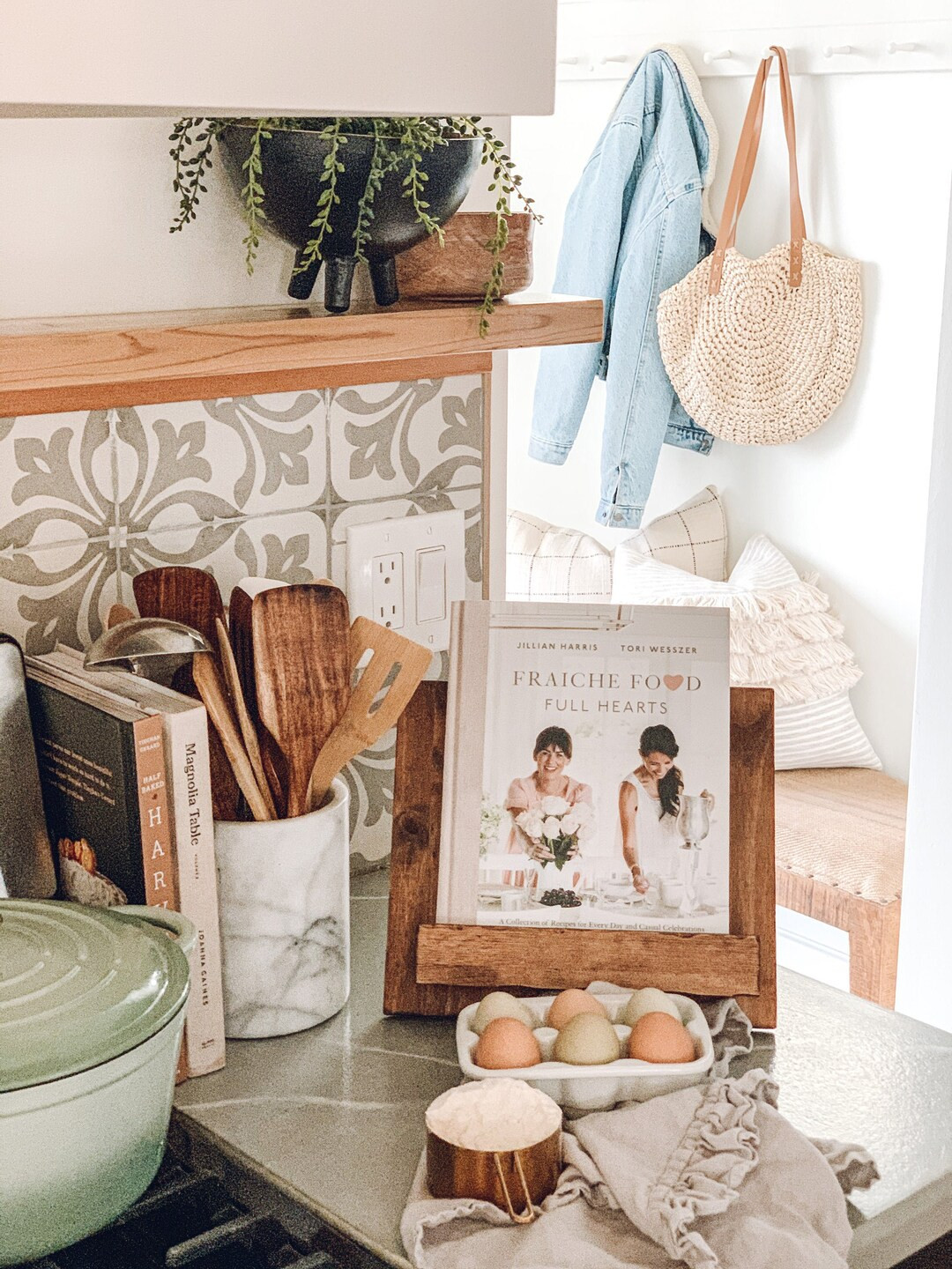 Adjustable Wooden Cookbook Stand, iPad holder, tablet stand, book stand, recipe holder | Etsy (CAD)