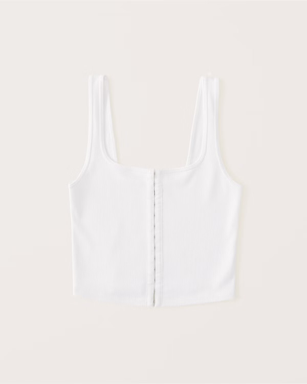 Women's Seamless Rib Fabric Hook-and-Eye Tank | Women's | Abercrombie.com | Abercrombie & Fitch (US)