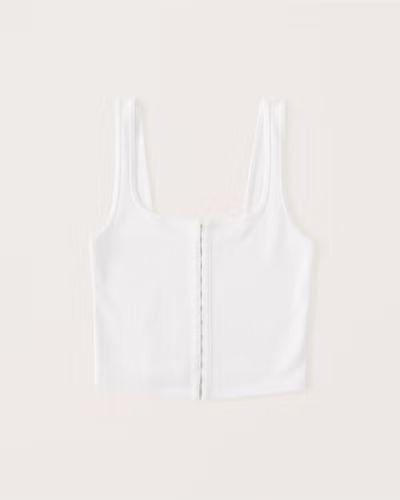 Seamless Rib Fabric Hook-and-Eye Tank | Abercrombie & Fitch (US)