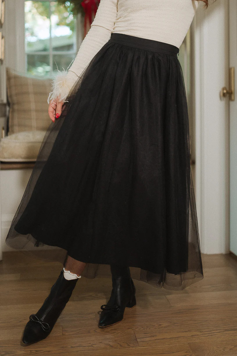 Brigitte Skirt in Black Tulle | Ivy City Co