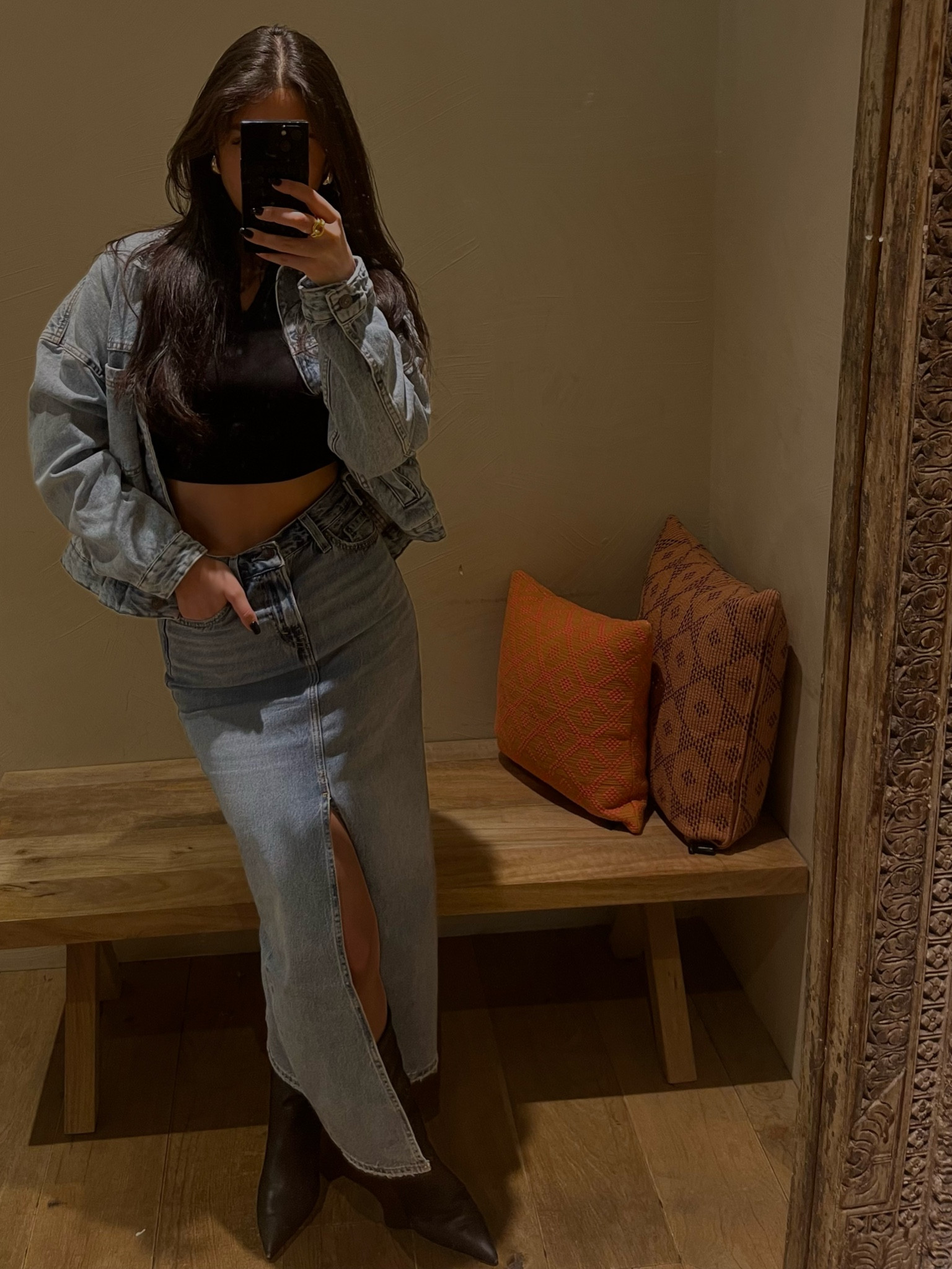 Denim on denim work fit