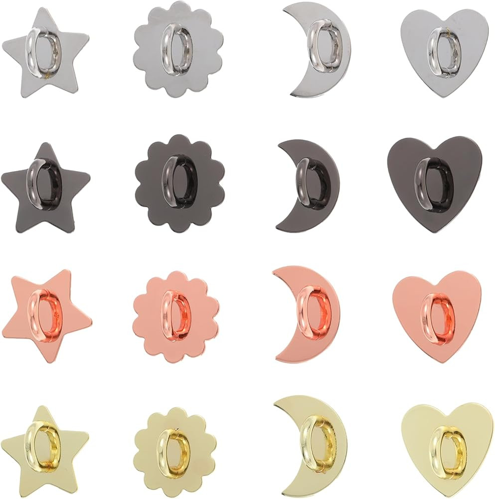 16PCS Metal Phone Ring Holder Heart Finger Ring Stand Adhesive Sunflower Star Shaped Various Styl... | Amazon (US)