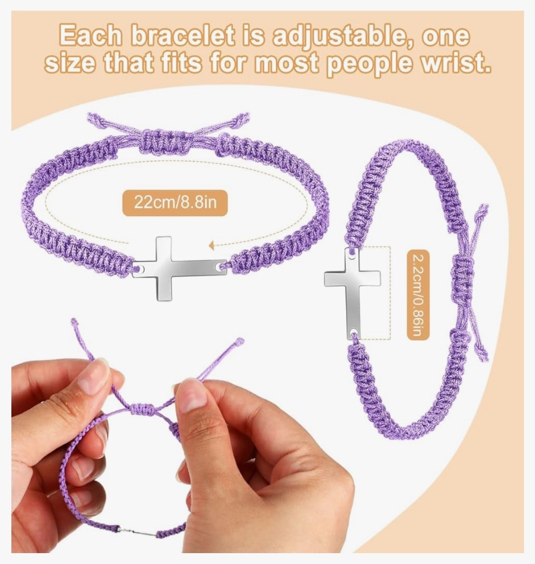 Jadive 12 Pcs Easter Cross Bracelets Bulk for Women Men Jesus Christian Handmade Adjustable String Nylon Rope Braided Matching Bracelet for Easter Baptism BFF Lucky Gifts
100+ bought in past month
Each bracelet is adjustable



#LTKSpringSale #LTKSeasonal #LTKOver40