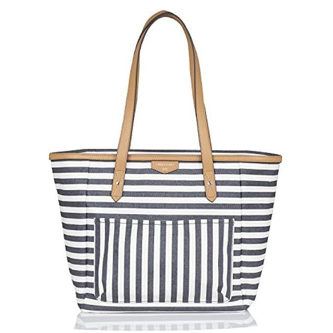 TWELVElittle Everyday Diaper Bag Tote, Grey/Stripe | Amazon (US)