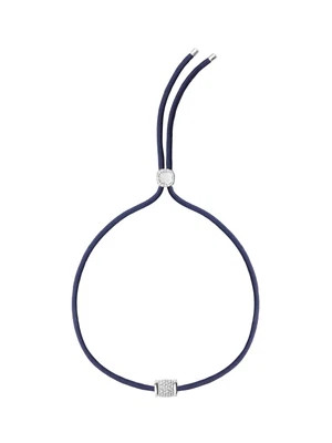 YVES MARINE PARACORD NECKLACE IN LAB WHITE SAPPHIRE, STERLING SILVER | Dorsey