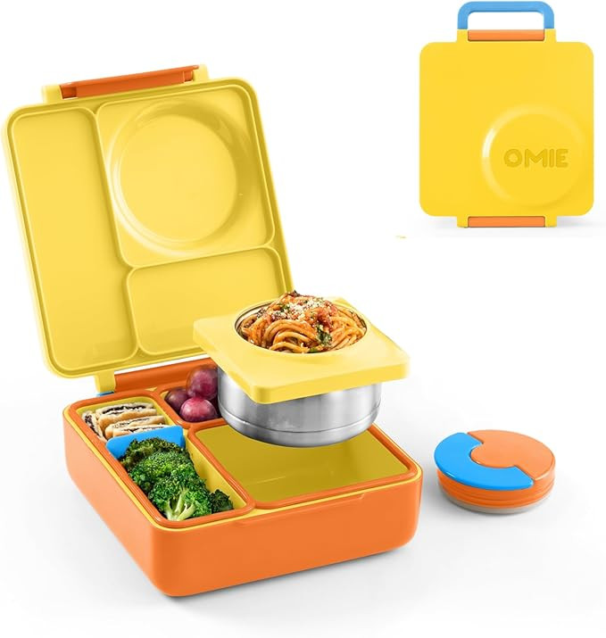 OmieBox Bento Box for Kids - Insulated Bento Lunch Box with Leak Proof Vacuum Insulated Food Jar ... | Amazon (US)