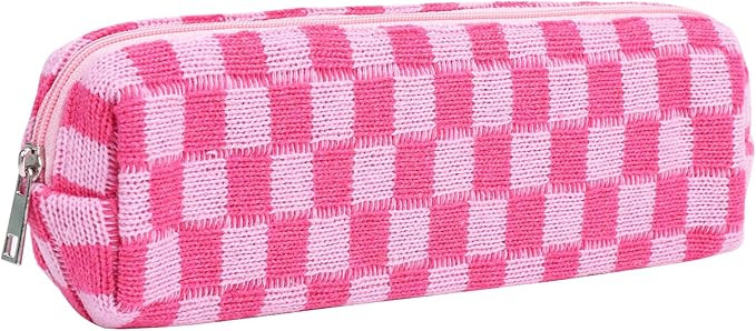 Molain Checkered Makeup Bag for Purse Portable Zipper Make Up Pouch Small Cosmetic Case Travel To... | Amazon (US)