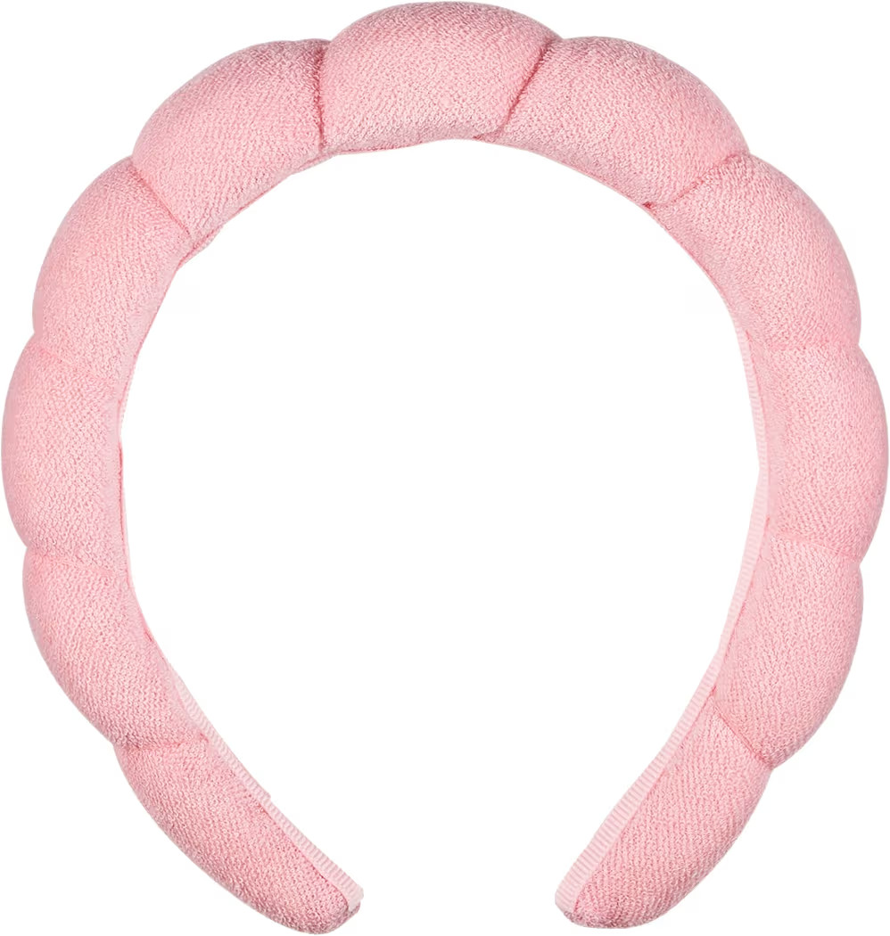 Conair Spa Makeup and Face Washing Headband, Pink Bubble Design, 1 Count, Ultra-Absorbent Microfi... | Amazon (US)