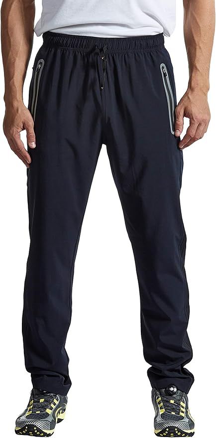 TBMPOY Men's Outdoor Hiking Pants Quick Dry Lightweight Wind Sun Protection Running Jogger Zipper... | Amazon (US)
