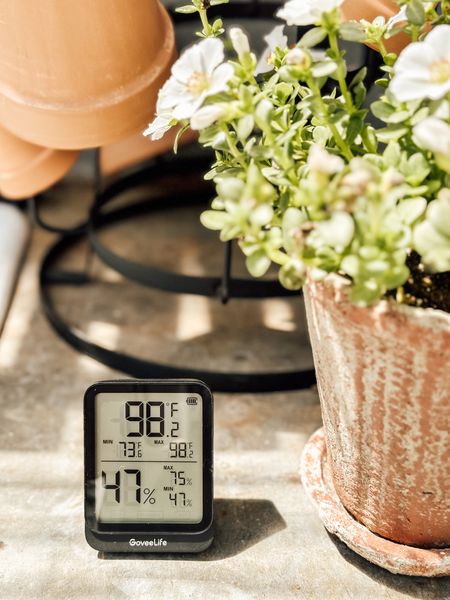 This hygrometer has a mobile app that will send alerts to your phone if the temperature or humidity go beyond the limits you set. Perfect for greenhouse or remote monitoring of any space! 

#LTKHome #LTKSeasonal