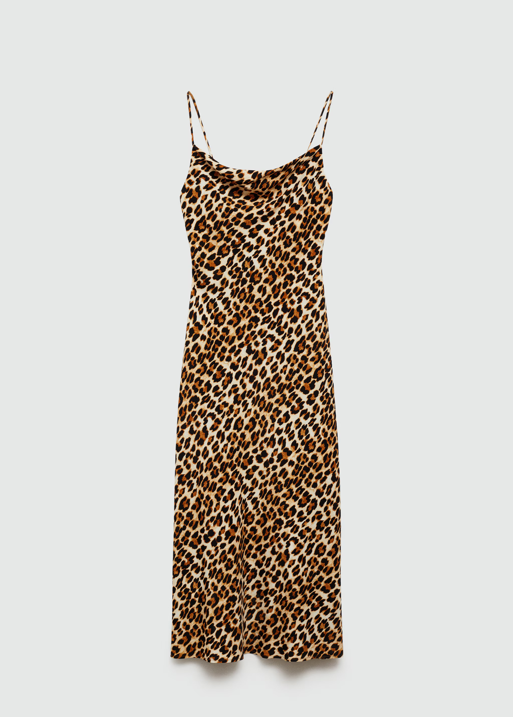 Leopard-print long dress | MANGO (UK)