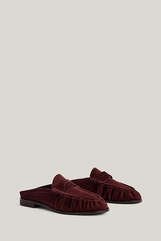 Zoe Suede Mule Loafers | Witchery (AU)