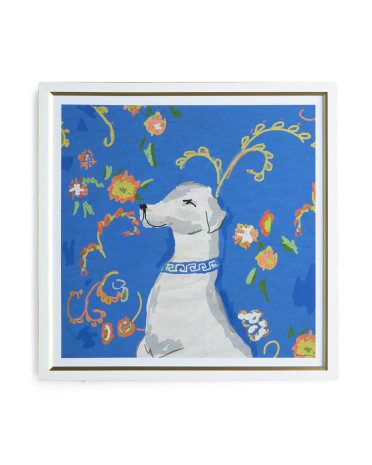 26x26 Blue Dog By Dana Gibson In Frame Wall Art | TJ Maxx