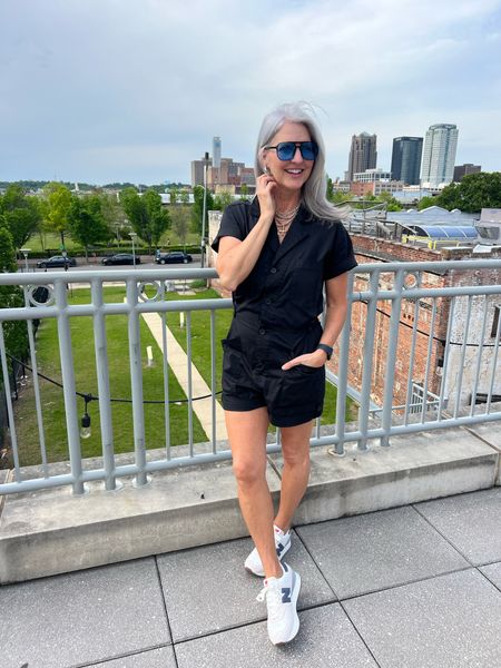 I love everything about this outfit and I don’t usually wear rompers! It’s just so good. Wear it with sneakers, heels, birks and more. Add a jacket or sweater for even more versatility. You won’t be disappointed. 

Pistola, Evereve, romper, sneakers, New Balance, utility romper

#LTKstyletip #LTKshoecrush
