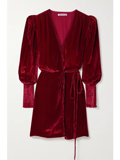 Boheme velvet wrap dress | NET-A-PORTER (US)