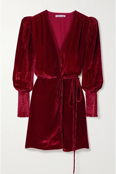 Boheme velvet wrap dress | NET-A-PORTER (US)