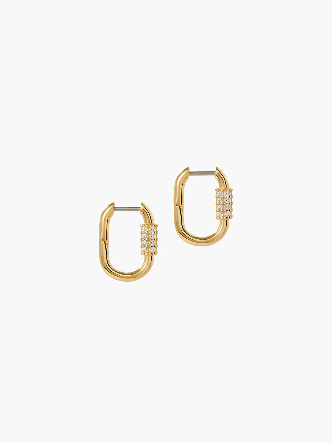 Gold Hoop Earrings - Rox Pavé Bead | Ana Luisa