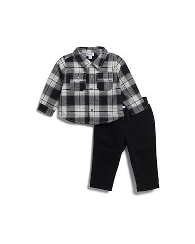 Splendid Baby Boys' Flannel Plaid Set, Black Plaid, 18-24M | Amazon (US)