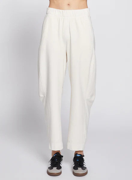 Ponte Barrel Pant in Cream | Stateside
