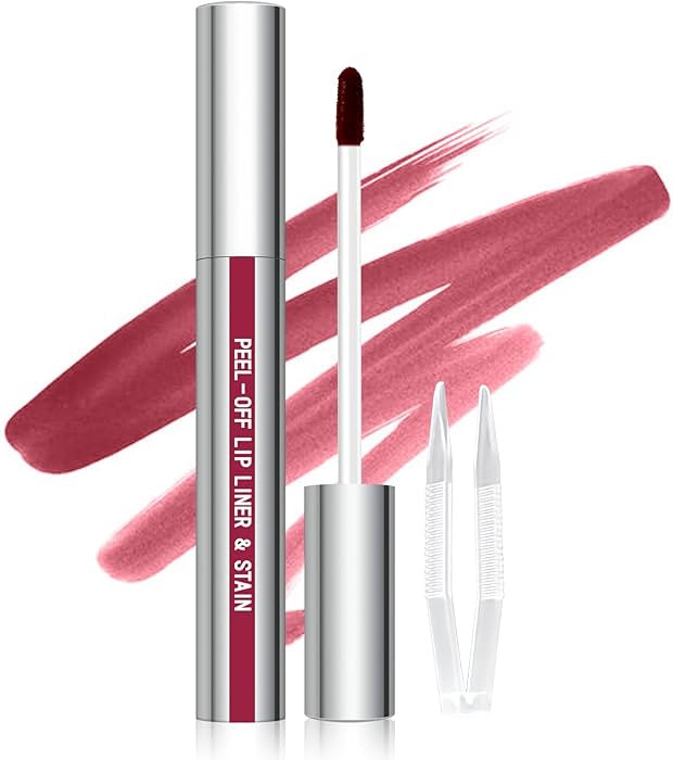 Cilrofelr Peel Off Lip Liner Stain, Long Wear Tattoo Lip Liner with Tweezer, Peel Off Lip Stain w... | Amazon (US)