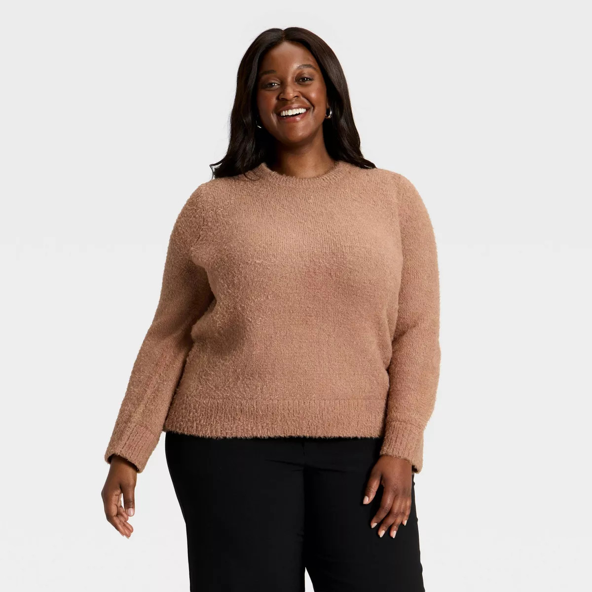 Women's Long Sleeve Fuzzy Pullover Sweater - A New Day™ | Target
