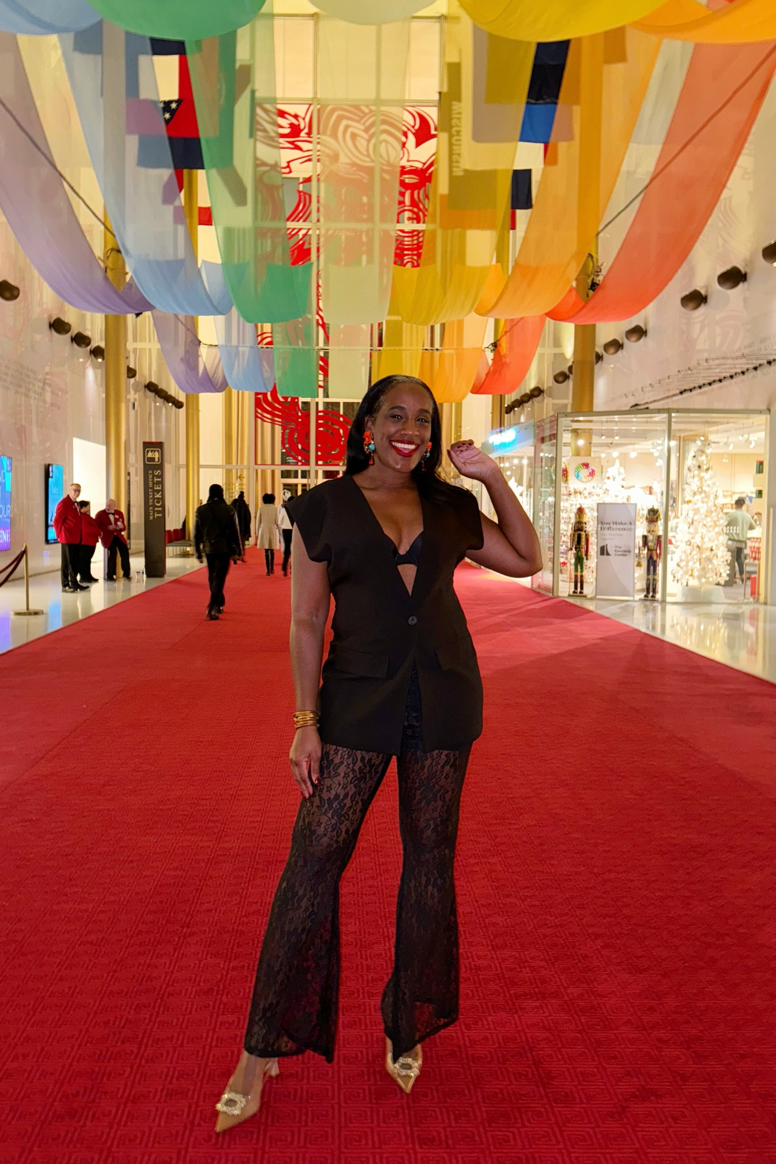 #OutfitIdea - Add some black lace pants to your blazer/vest this holiday season for an elevated yet  edgy look.  

#LTKStyleTip #LTKHoliday #LTKCyberWeek